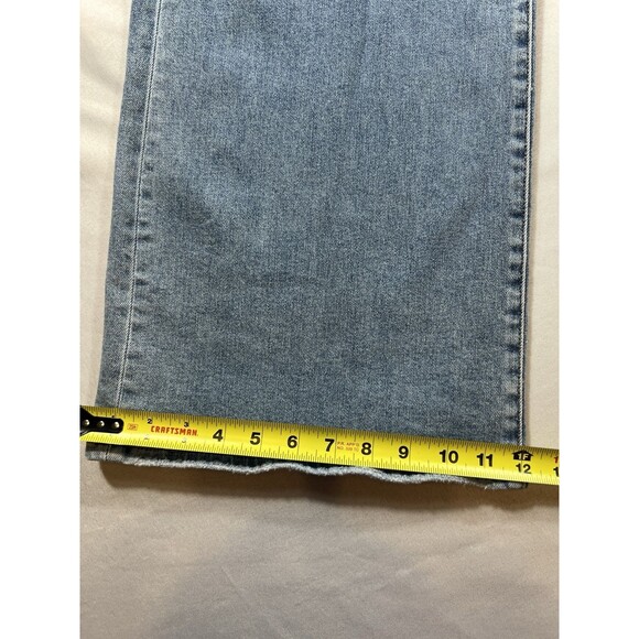 Wild Oak Risen Jeans Womens 13 Blue High Rise Wide Leg Light Wash Distressed - Picture 5 of 11
